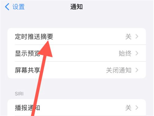 苹果手机如何开启定时推送摘要功能图片3